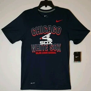 Nike Cooperstown Collection Chicago White Sox Blue Baseball T Shirt Mens Small - Picture 1 of 5