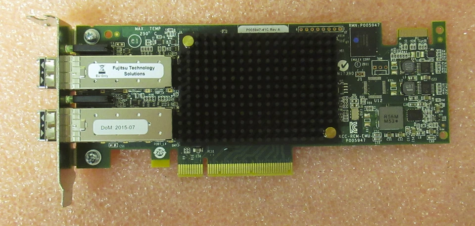 Fujitsu Emulex LightPulse LPe16002 16Gb FC Dual Port HBA PCIe S26361-F3994-L202 - Image 1 of 4