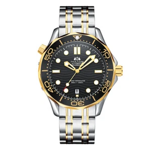 Men's Automatic Watch Mechanical Luminous Steel Band Gold - Picture 1 of 17