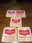 National Beer Coaster 1965 Lot Of 5