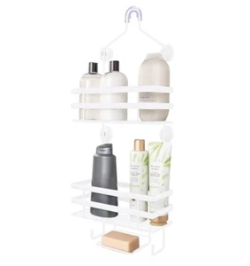Gorilla Grip Shower Caddy - White, Anti-swing Design - NEW - Picture 1 of 2