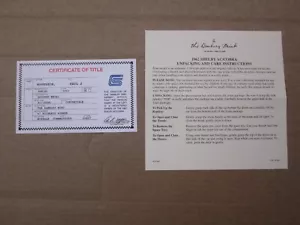Danbury Mint Paperwork 1962 Shelby AC/Cobra Convertible - Picture 1 of 3