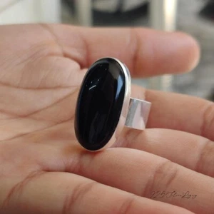 Black Onyx 925 Sterling Silver Woman Statement Handmade Ring All Size SH257 - Picture 1 of 7