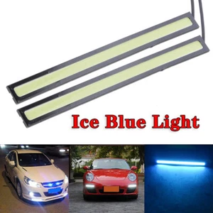 2PC / Ice Blue Car LED Strip DRL Daytime Running Light Fog COB Lamp Flexible 12V - Picture 1 of 6