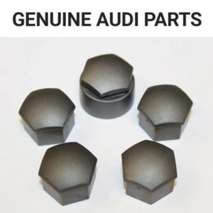 GENUINE AUDI A2 A3 A4 A5 A6 Q5 17mm WHEEL NUT BOLT LOCKING COVERS CAPS x5 - Picture 1 of 4