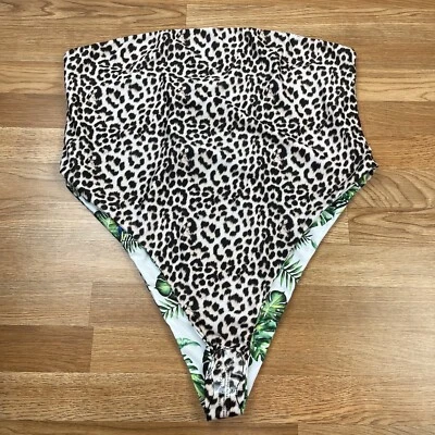Boohoo Bikini Reversible Traje de Baño Parte Inferior Para Mujer Talla 18 Cintura Alta NUEVO Foto 1 de 4
