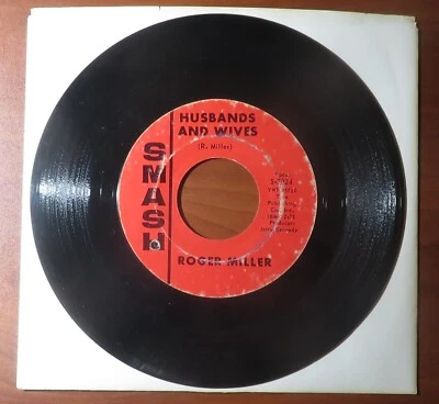 Roger Miller, Husbands and Wives / I've Been a Long Time Leavin', 45 RPM, VG - Image 1 of 2