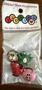 NEW Jibbitz Animal Pack Of 4 Dog Cat Pig Frog - Picture 1 of 3