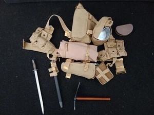 1/6 DID WORLD WAR I BRITISH INFANTRY COMPLETE STRAPS, BAYONET, SHOVEL, BACKPACK - Imagen 1 de 12
