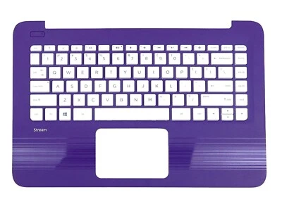 HP STREAM 14-CB SERIES LAPTOP TOP COVER KEYBOARD PALMREST ASSY PURPLE L16699-001 - Image 1 of 2