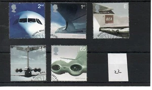 GB - 2002 - COMMEMS - (22) Aviones de pasajeros - Juego completo - BIEN USADO - ver escaneo - Imagen 1 de 1