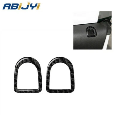 2Pc Carbon Fiber Interior Door Lock Pins Cover Trim For  Ford Mustang 2009-2013 - Изображение 1 из 4