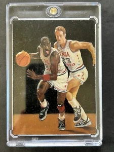 Michael Jordan Larry Bird 2013 Painted Sketch Card 1/1 Stephen Whitworth Artist - Picture 1 of 7
