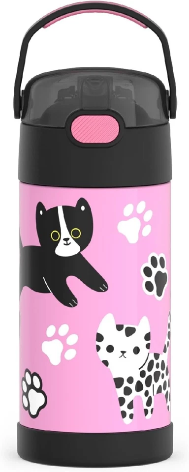 THERMOS FUNTAINER Water Bottle with Straw - 12 Ounce - Kittens - Image 1 of 1