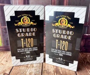 Metro Goldwyn Mayer T-120 Studio Grade Extra High Grade Video Cassette (2) NEW - Picture 1 of 6
