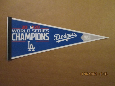 MLB Los Angeles Dodgers Wincraft Circa 2020 World Series Champions Pennant Cover
