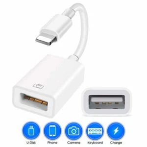 To Camera USB Female OTG Connector Adapter Cable For Apple iPhone iPad iPod - Picture 1 of 12