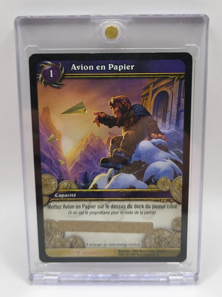 Paper Airplane LEGION LOOT 1/3 Unscratched WOW TCG French Card - Image 1 of 1