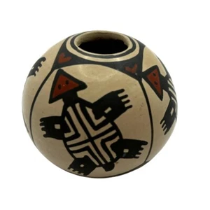 Mata Ortiz Handcrafted Pottery by Martha Hernandez Miniature Pot Turtles - Picture 1 of 8