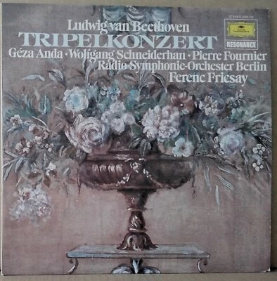 DG 2535 153 GERMANY BEETHOVEN TRIPELKONZERT ANDA FOURNIER SCHNEIDERHAN 1977 LP - Image 1 of 3