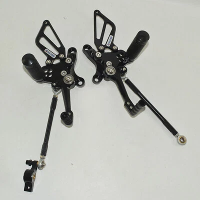 Black Adjustable Rearset Footrests Shift Foot Pegs For DUCATI 848 1098 1198 R/S - Image 1 of 4