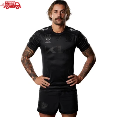 Brisbane Broncos Black NRL Rugby League Replica Jersey - Free Postage - Image 1 of 3