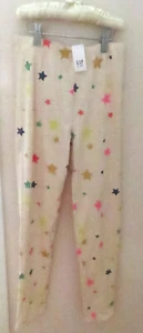 NWT GAP Girls' Size 14-16 Ivory Pants w Multicolor Speckles & Stars - Picture 1 of 4