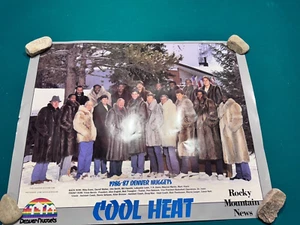 Vintage Denver Nuggets Team Poster 1986-87, COOL HEAT, English, Hanzlik, Lever - Picture 1 of 5