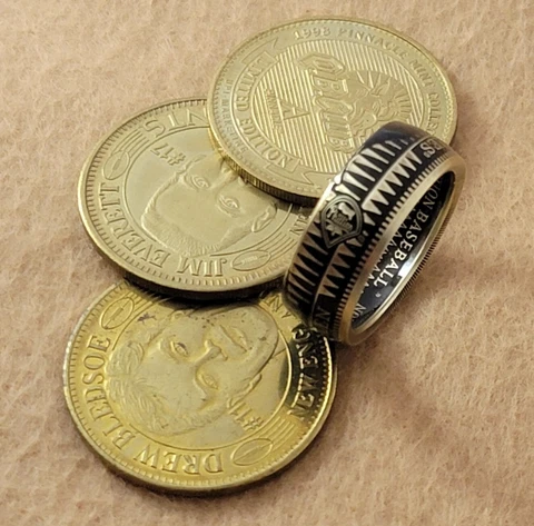Coin Ring. Philadelphia  Phillies. Scott Rolen. Handmade Pinnacle Coin Ring. MLB Cover