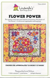 Flower Power ~ Patrón de acolchado de edredón de pared ~ por Linderella's 02109 - Imagen 1 de 2