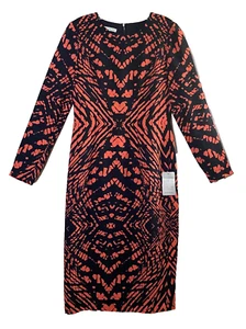 Maggy London Geometric Tailor Fit Dress Womens Size 6 Multicolor Lined NWOT - Picture 1 of 16