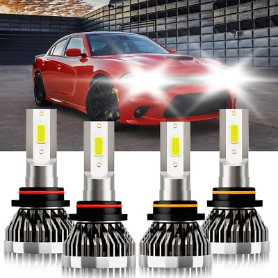 Para Chrysler Daytona 1992-1993 4x Bombillas LED de haz alto bajo 100W 10000LM Foto 1 de 4
