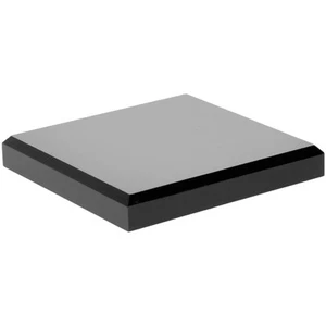 Plymor Black Acrylic Square Beveled Display Base, 5" W x 5" D x 0.75" H - Picture 1 of 1