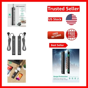 Robuste 12 Fuß Steckdosenleiste mit 6 Steckdosen & USB, 15 A Schutzschalter - Bild 1 von 10