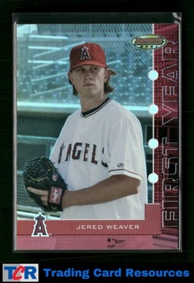 2005 Bowman's Best #36 Jered Weaver Red #/199 - Image 1 of 2
