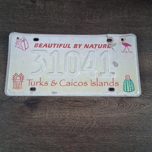 Turks And Caicos Islands Vehicle License Plate Discontinued - Picture 1 of 8
