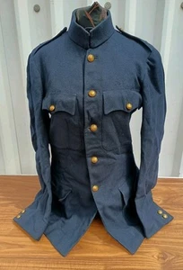 Vintage 1928 Pre-World War 2 WWII Engineers Blue Wool Dress/Tunic Jacket - Picture 1 of 10