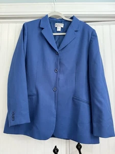 Pendleton Women's Size 14 Blazer Jacket 100% Virgin Wool Blue - Picture 1 of 5