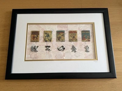 Disney Mickey Mouse Filmshorts Limited Edition 35 x 47.5cm Framed Pin Set Rare - Image 1 of 4