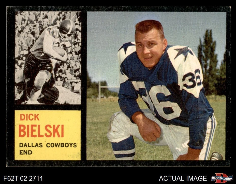 1962 Topps #43 Dick Bielski Cowboys SHORT-PRINT Maryland 5 - EX - Image 1 of 1