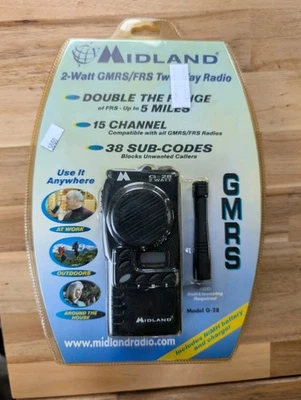 Midland Model G-28 GMRS 2 Watt Radio NOS Brand New In Package - Image 1 of 4