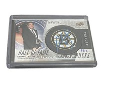 2017-18 UD Trilogy Hall of Fame Signature Pucks Boston Bruins Cam Neely Auto /10