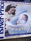 Fisher-Price Calming Vibrations Soothing Portable Bassinet, Folds with Cover EUC