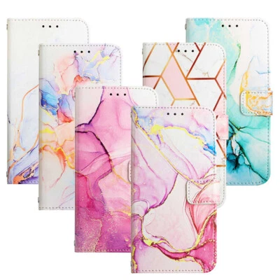 For Samsung S25 A16 A36 A56 A35 Marble PU Leather Wallet Case Phone Case Cover - Image 1 of 4