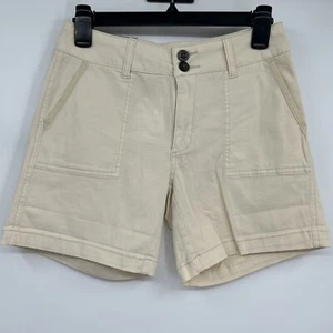 NWT BKE Cargo Shorts Women’s Size 25 Ivory 6” Inseam Soft Comfort Summer Boho - Picture 1 of 10