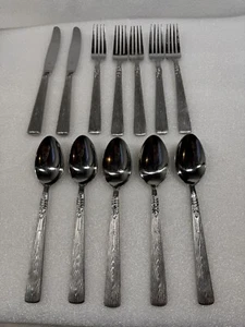 Lot of 13 Pfaltzgraff Naturewood Stainless Steel Flatware Fork Spoon Knife - Picture 1 of 21