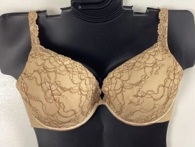Sujetador 40DDD Vintage Cacique Lane Bryant Deep Plunge Nylon BEIGE Encaje Nuevo sin Etiquetas Nuevo Foto 1 de 4