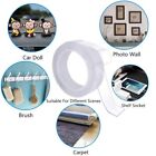 2x Waterproof Transparent Double-Sided Nano Tape for Reusable Home Adhesion