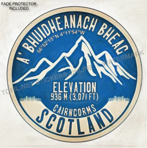 A' Bhuidheanach Bheag Cairngorms Escocia - Vinilo Pegatina Nevera Imán o Insignia - Imagen 1 de 14