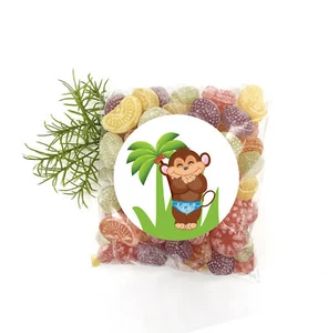 Monkey Baby Boy Stickers Sellos de sobres Etiquetas de primer cumpleaños Shower Favor - Imagen 1 de 6